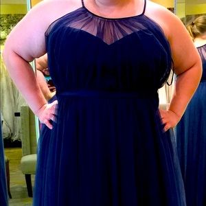 Sorella Vita Navy Blue Floor Length Long Formal Dress Size 22